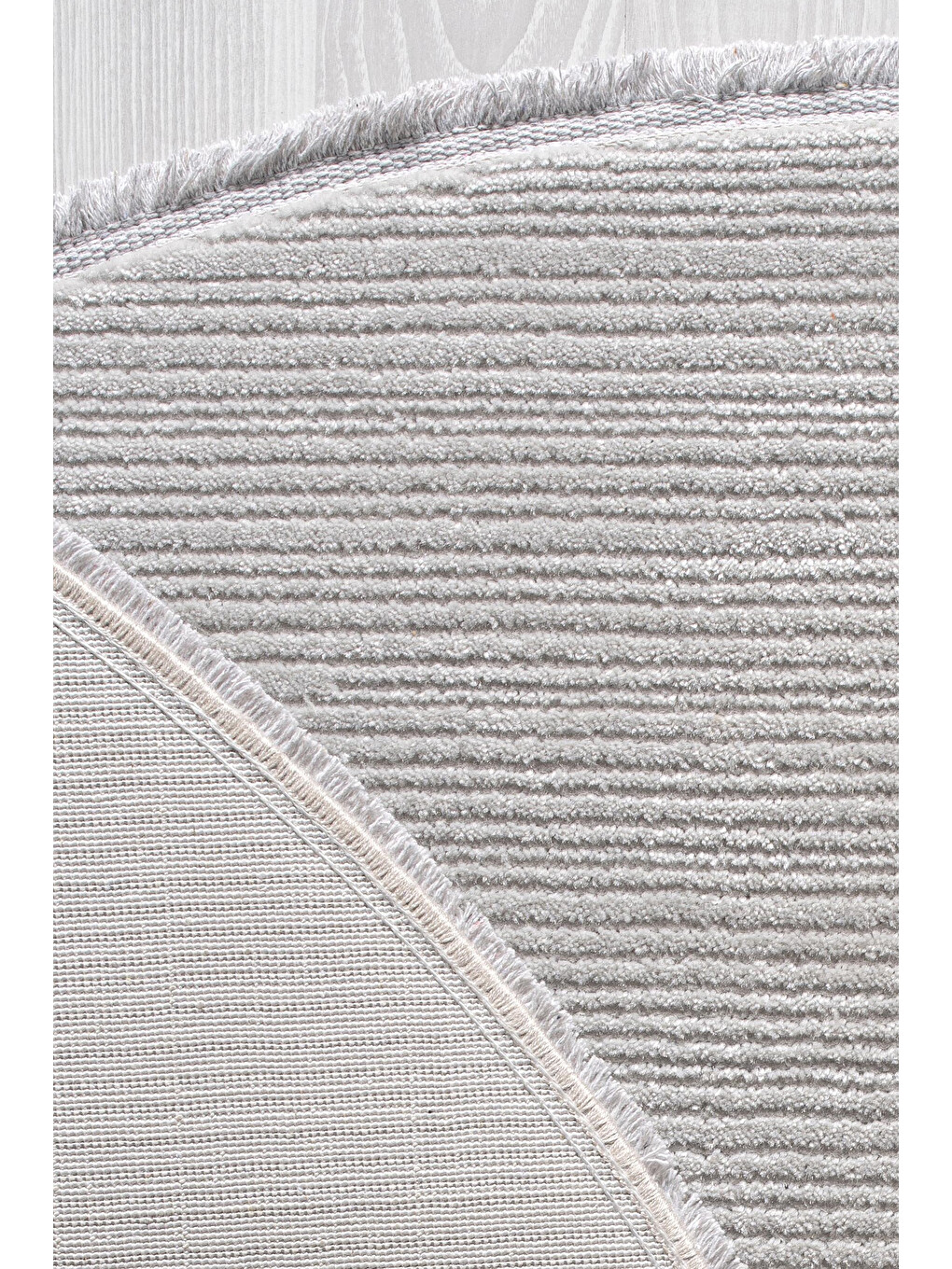 Gri Leo 2972 Modern Dokuma Yuvarlak Halı-80x80 (Yuvarlak)-2
