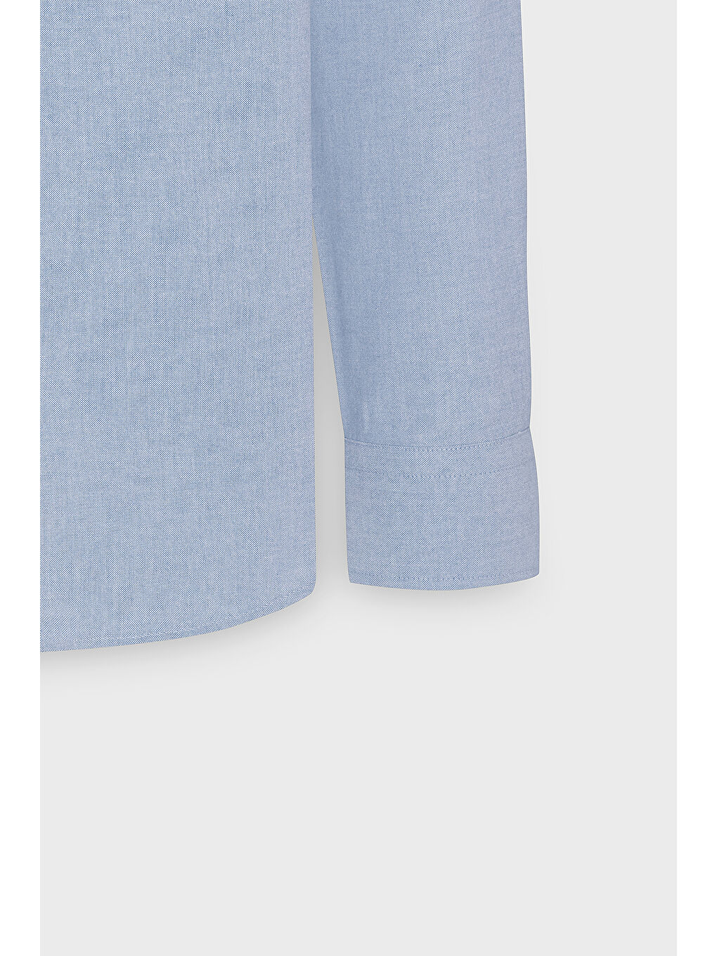 Erkek Açık Mavi Slim Fit Dar Kesim Düğmeli Yaka Pamuklu Oxford Gömlek-7