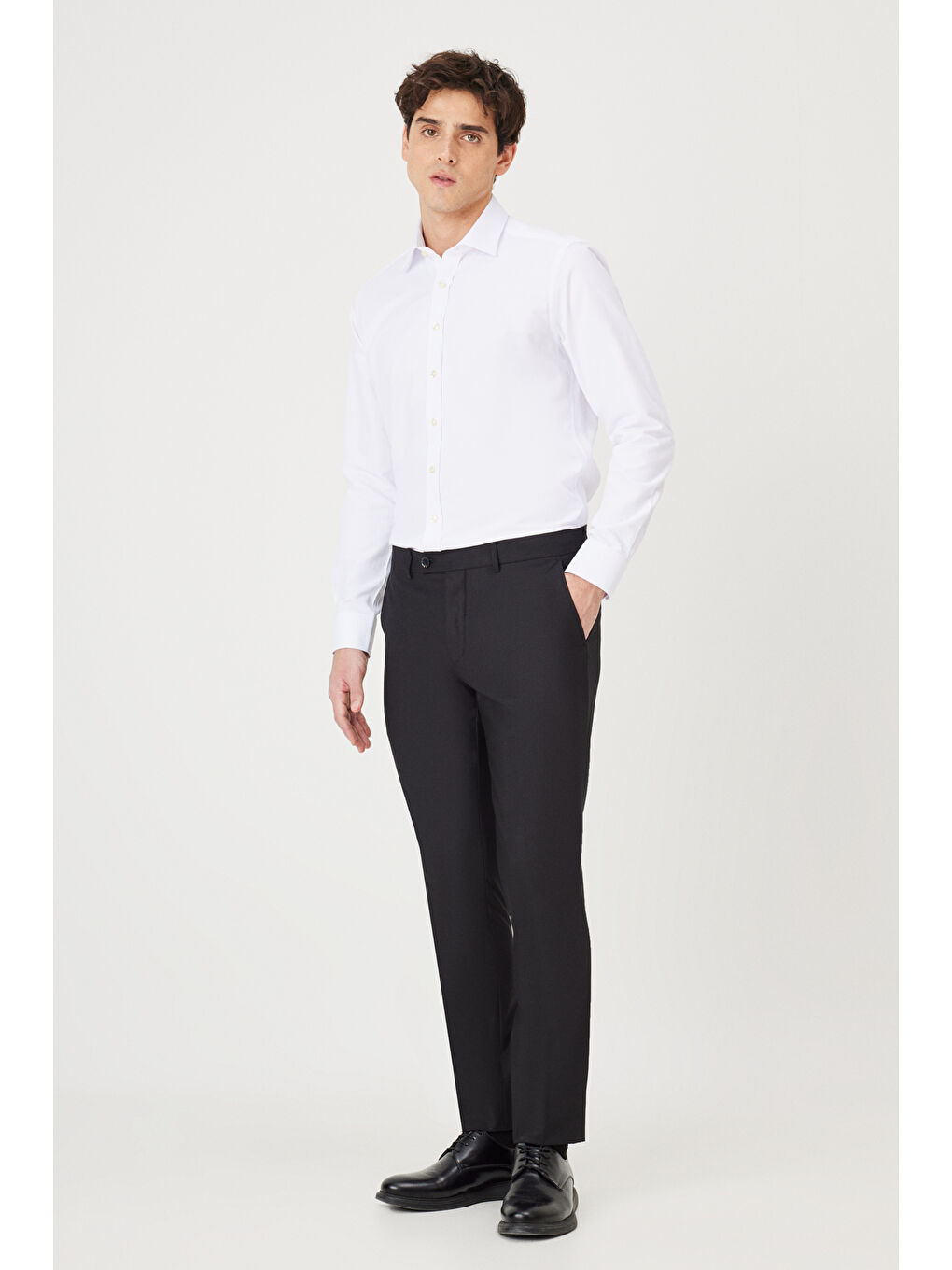 Erkek Siyah Slim Fit Klasik Pantolon-1
