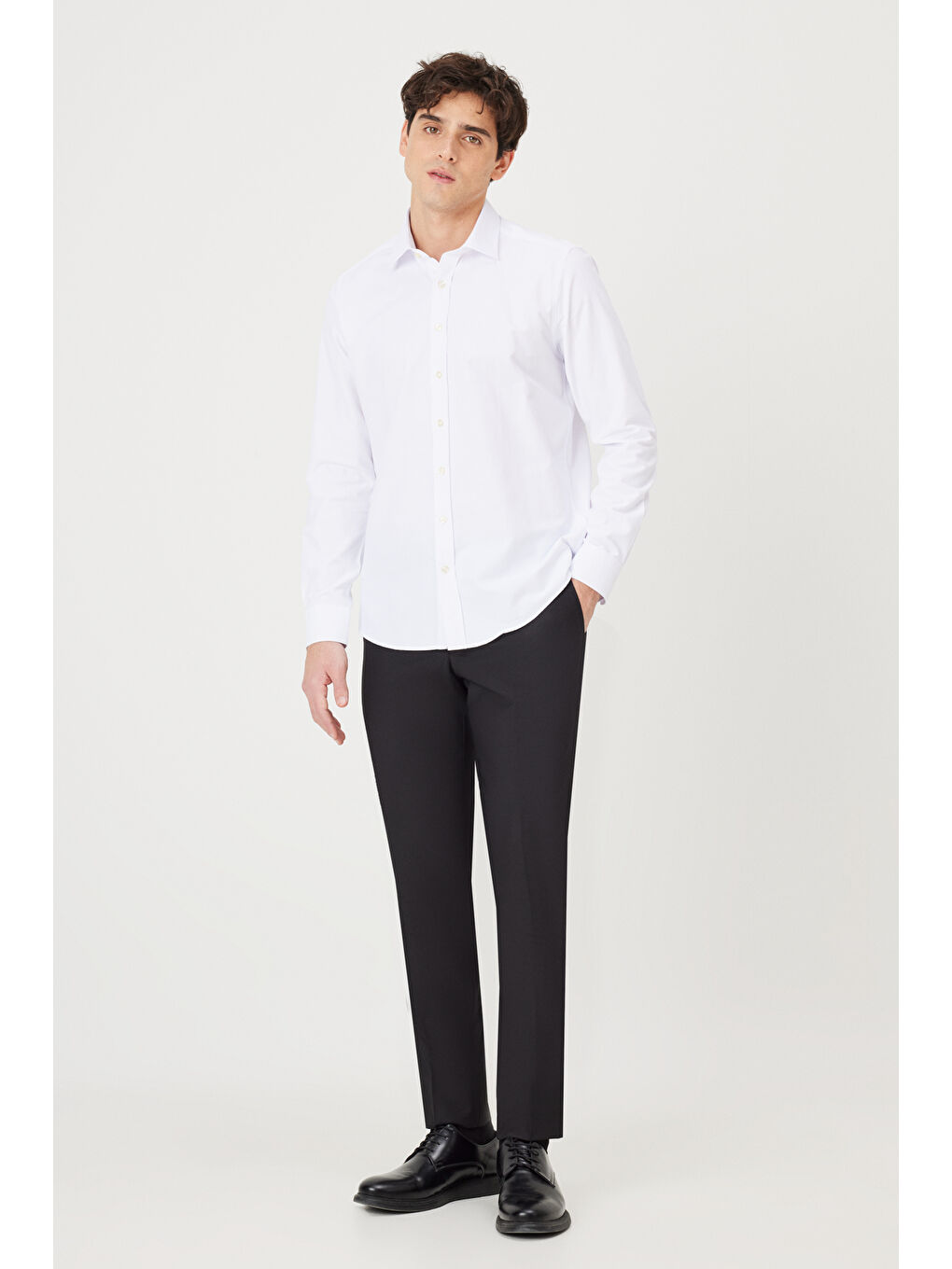 Erkek Siyah Slim Fit Klasik Pantolon-3