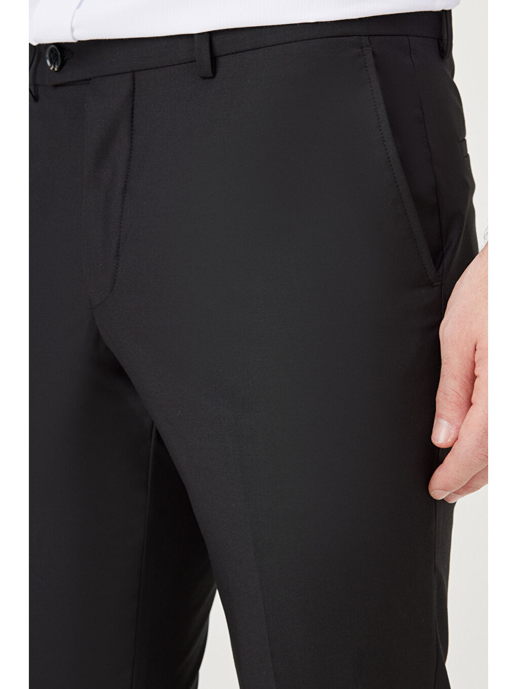 Erkek Siyah Slim Fit Klasik Pantolon-6