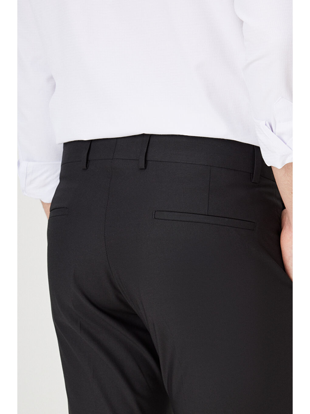 Erkek Siyah Slim Fit Klasik Pantolon-7