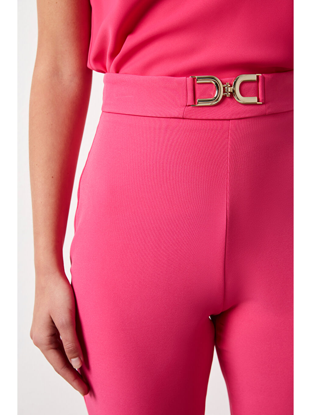 SATEEN Aksesuar Detaylı Pantolon - Pembe - 2