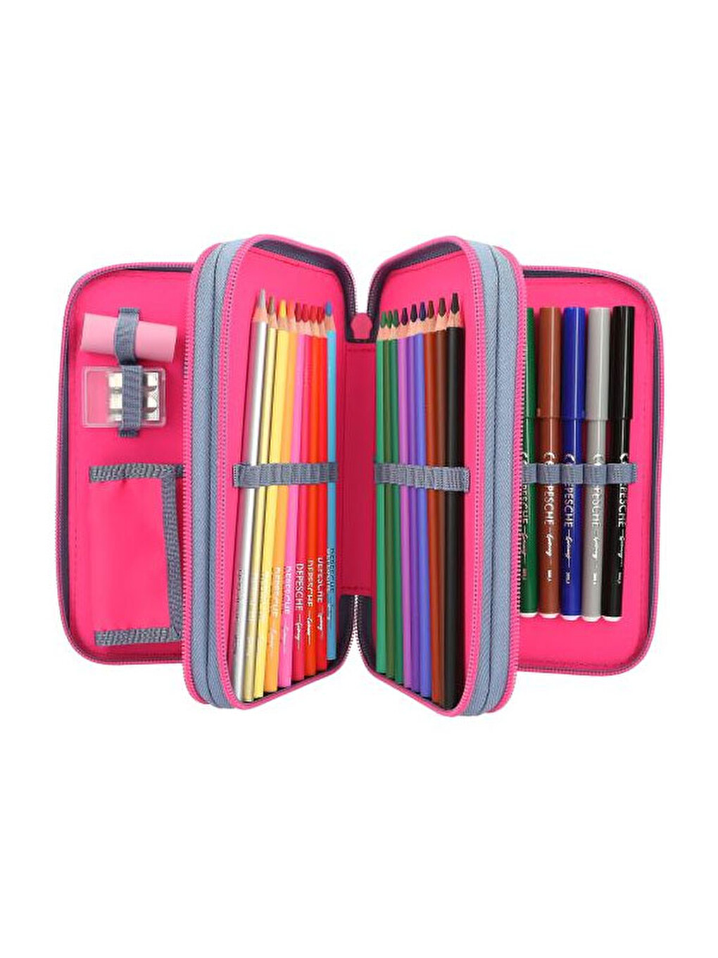 3 Katlı İçi Dolu Kalem Çantası Silicone Pins 413478-2