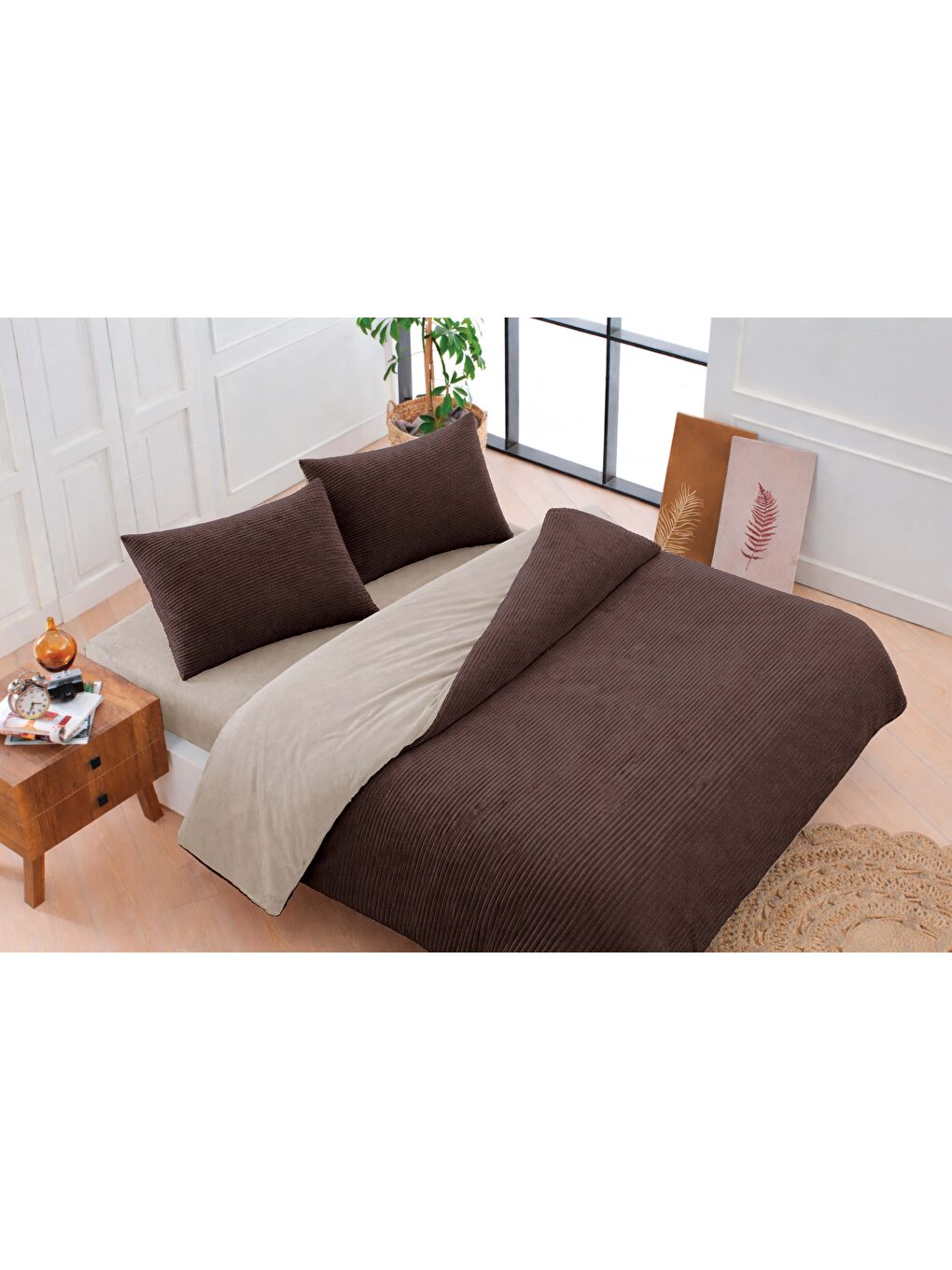 Eternıty Fitilli Nevresim Seti 4 Parça Kahverengi KAHVE