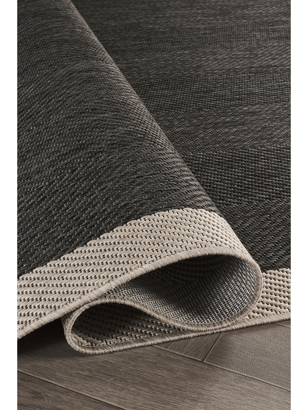 Sisalux 3089 Antrasit Sisal Dokuma Jüt Kilim Hav Toz Vermez Halı Salon Mutfak Oda Halısı-200x290-2