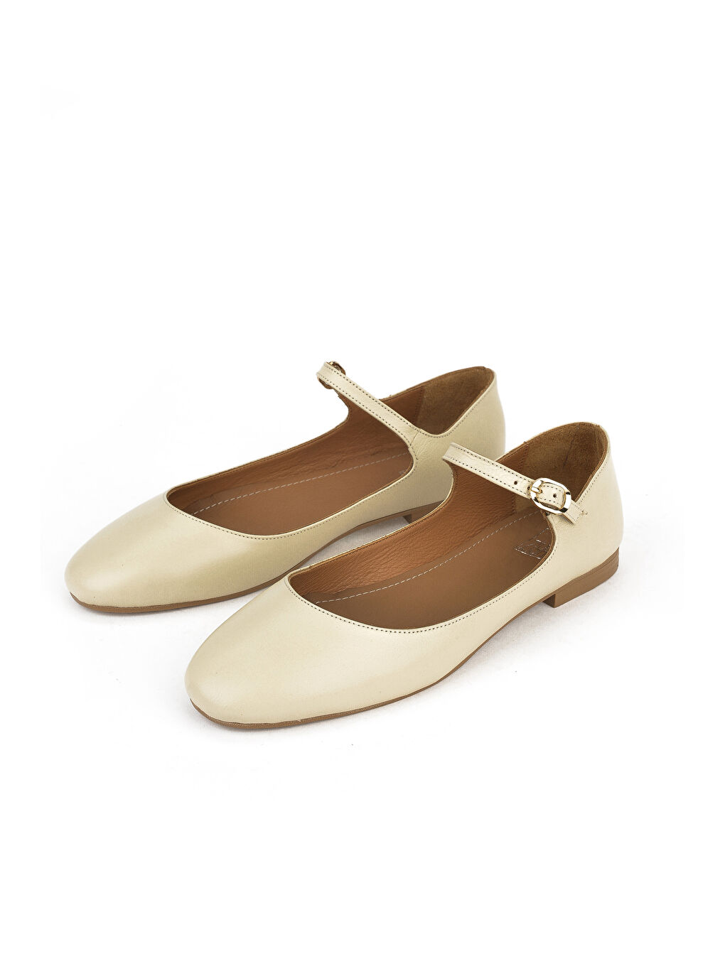 Hakiki Deri Kadın Babet 1511044Z104 Bej-3