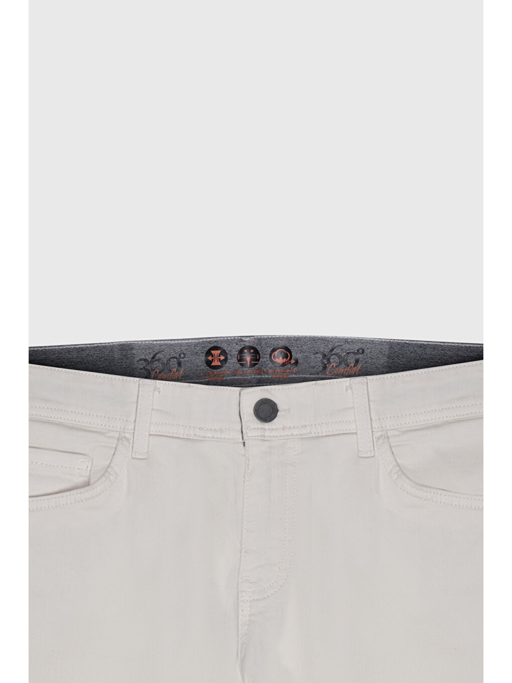 Erkek Ekru 360 Derece Her Yöne Esneyen Rahat Slim Fit Pantolon-6