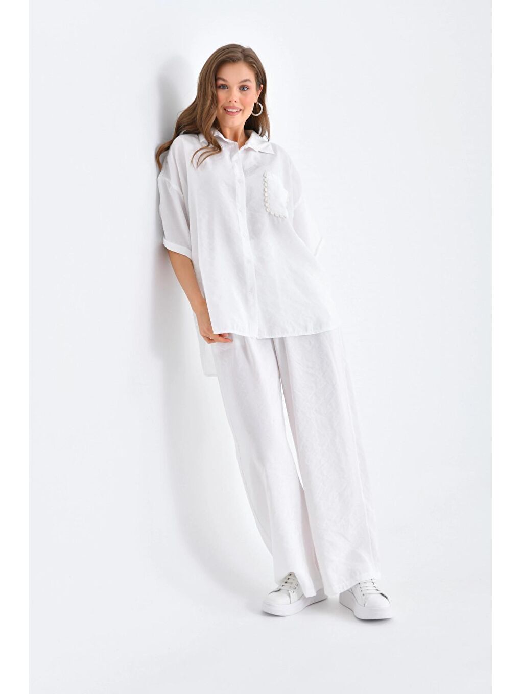 Ekru Kemik Rengi İkili Takım