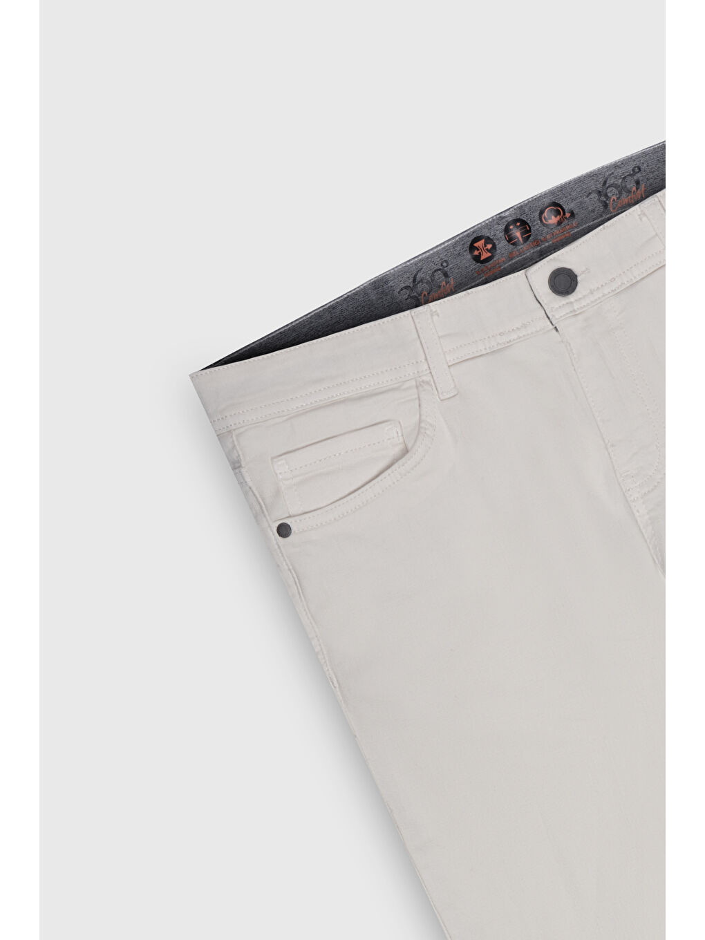 Erkek Ekru 360 Derece Her Yöne Esneyen Rahat Slim Fit Pantolon-7