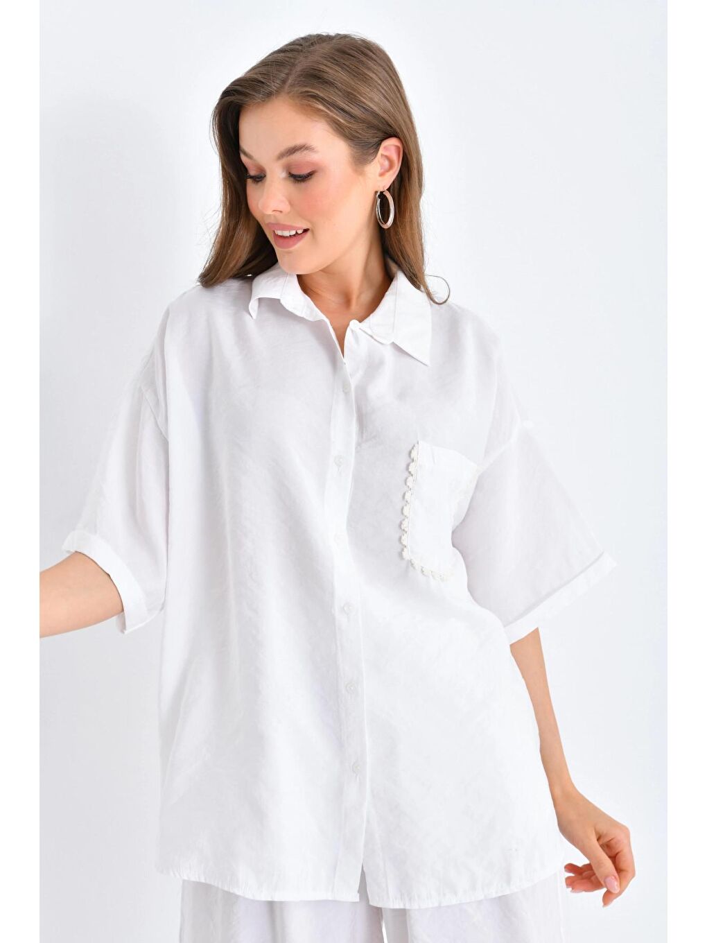 Ekru Kemik Rengi İkili Takım-1