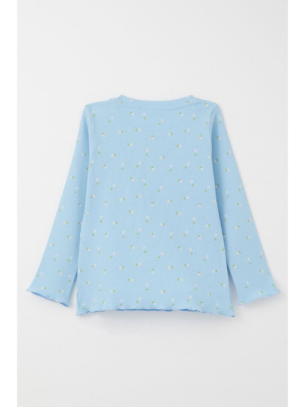 Breeze Kız Bebek Pijama Takımı Papatya Desenli Açık Mavi (9 Ay-1 Yaş) - 6