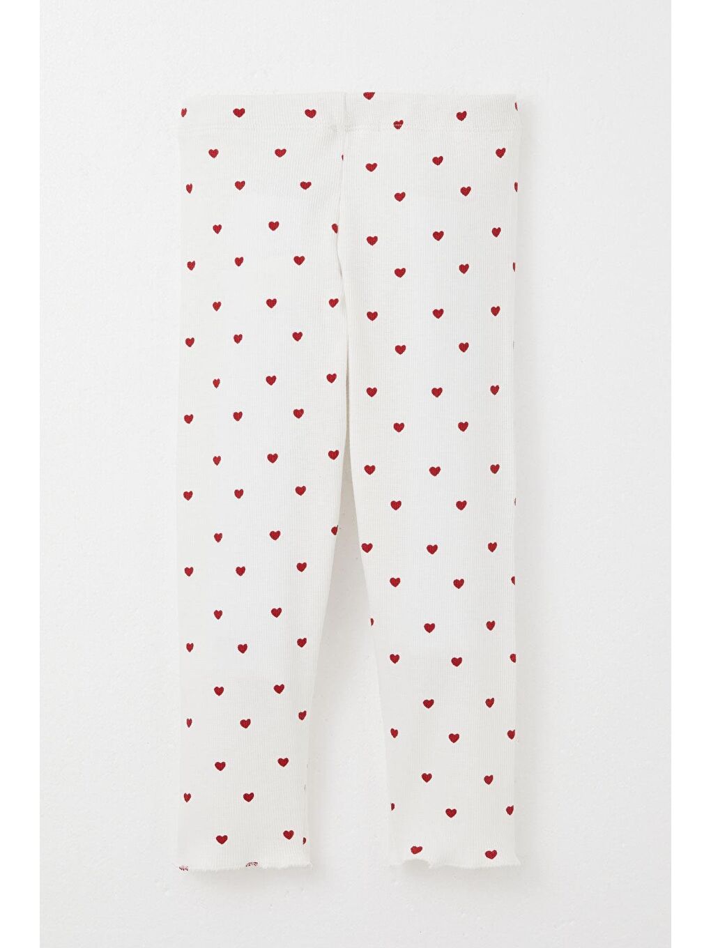 Kız Bebek Pijama Takımı Kalp Desenli Ekru (9 Ay)-2