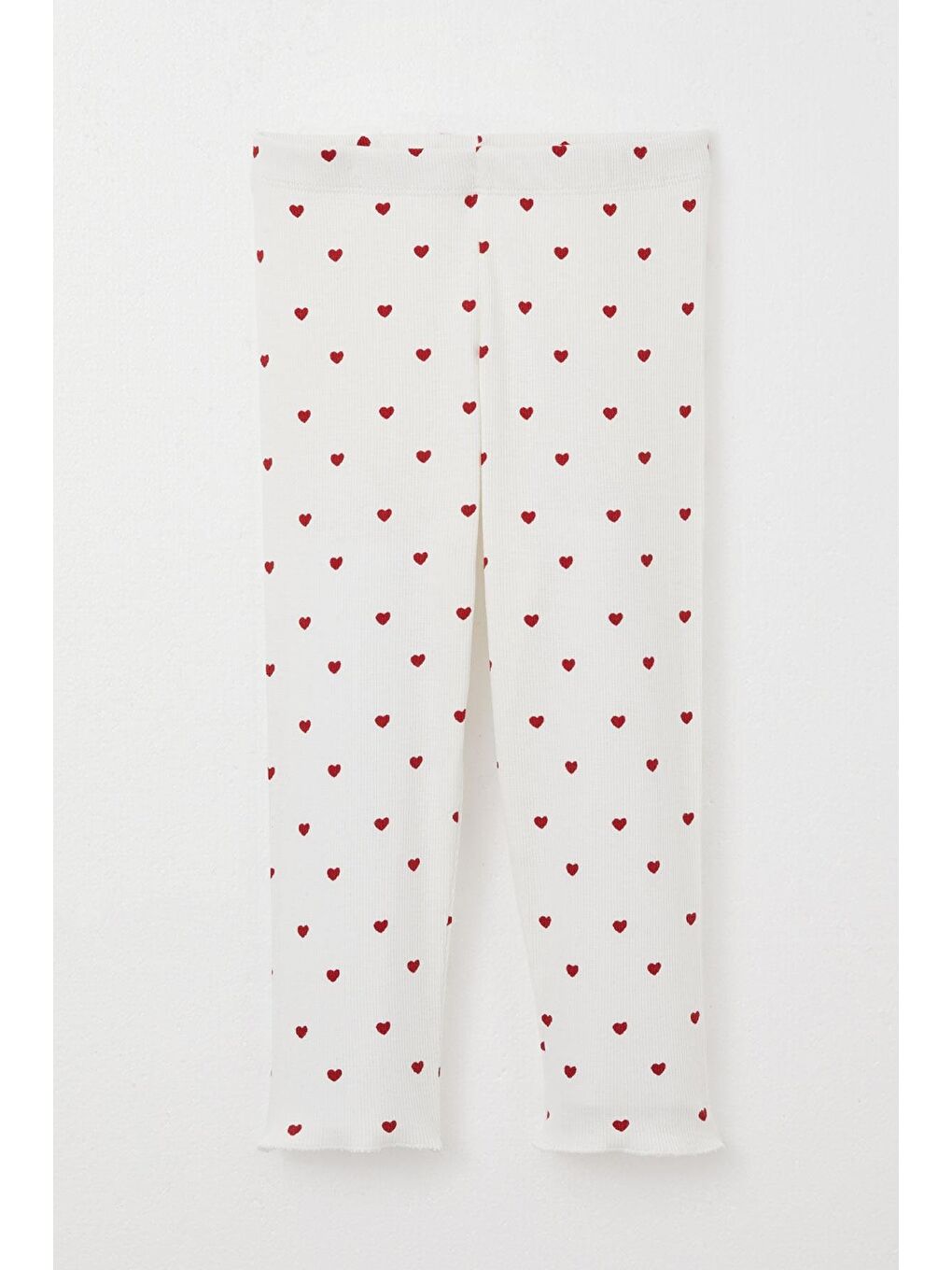 Kız Bebek Pijama Takımı Kalp Desenli Ekru (9 Ay)-6