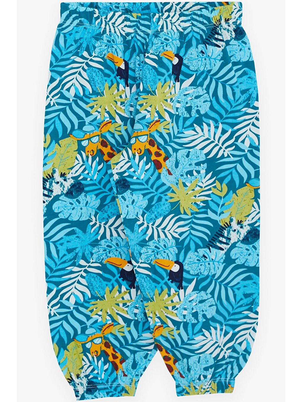 Kız Bebek Kısa Kollu Pijama Takımı Safari Temalı Turkuaz (9 Ay-1 Yaş)-2