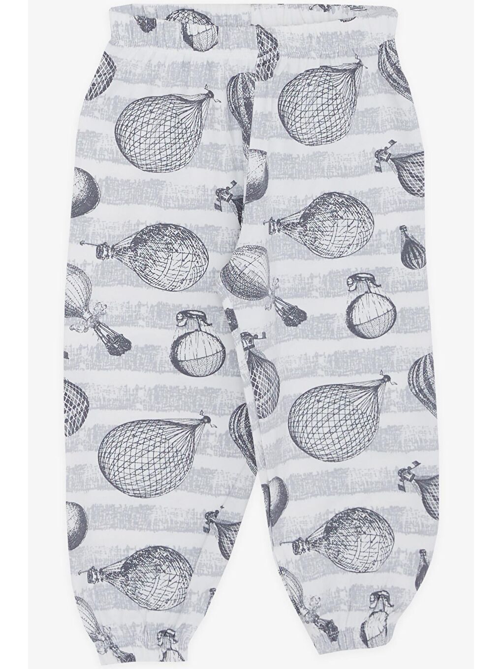 Kız Bebek Kısa Kollu Pijama Takımı Uçan Balon Desenli Ekru (9 Ay-1 Yaş)-2