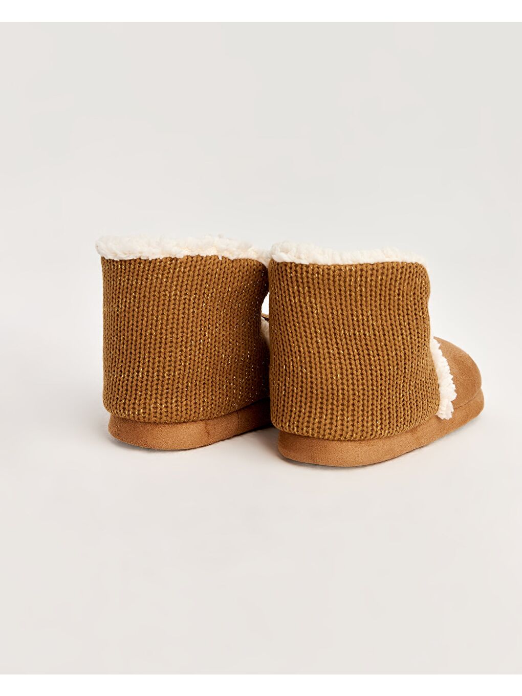 Kahverengi Kadın Bağlama Detaylı Panduf - TOER-1