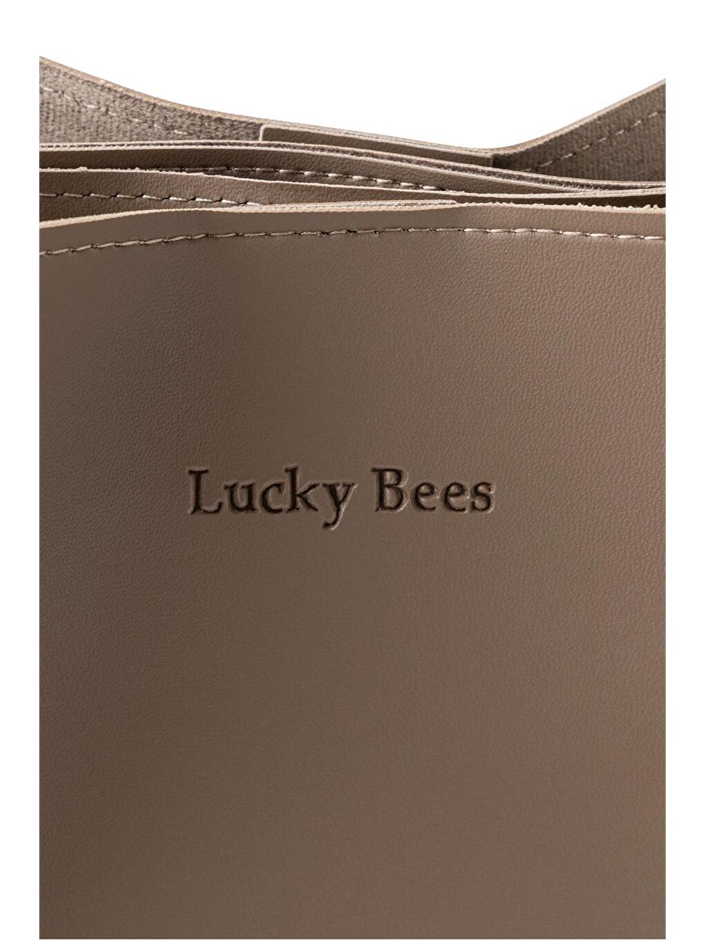 Bej Kadın Çift Askılı Tote El ve Omuz Çantası-3