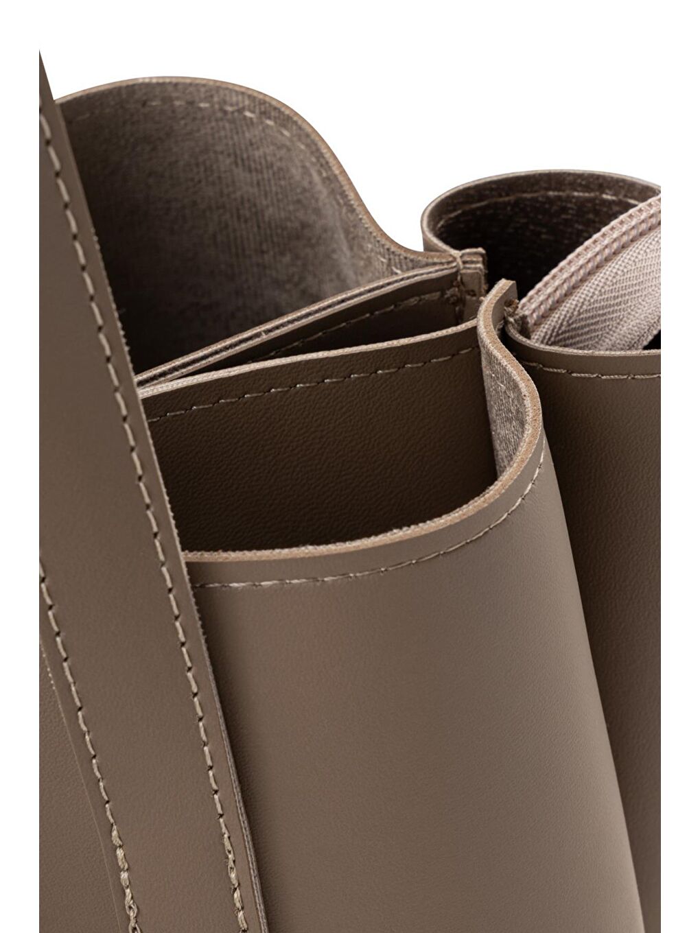 Bej Kadın Çift Askılı Tote El ve Omuz Çantası-4