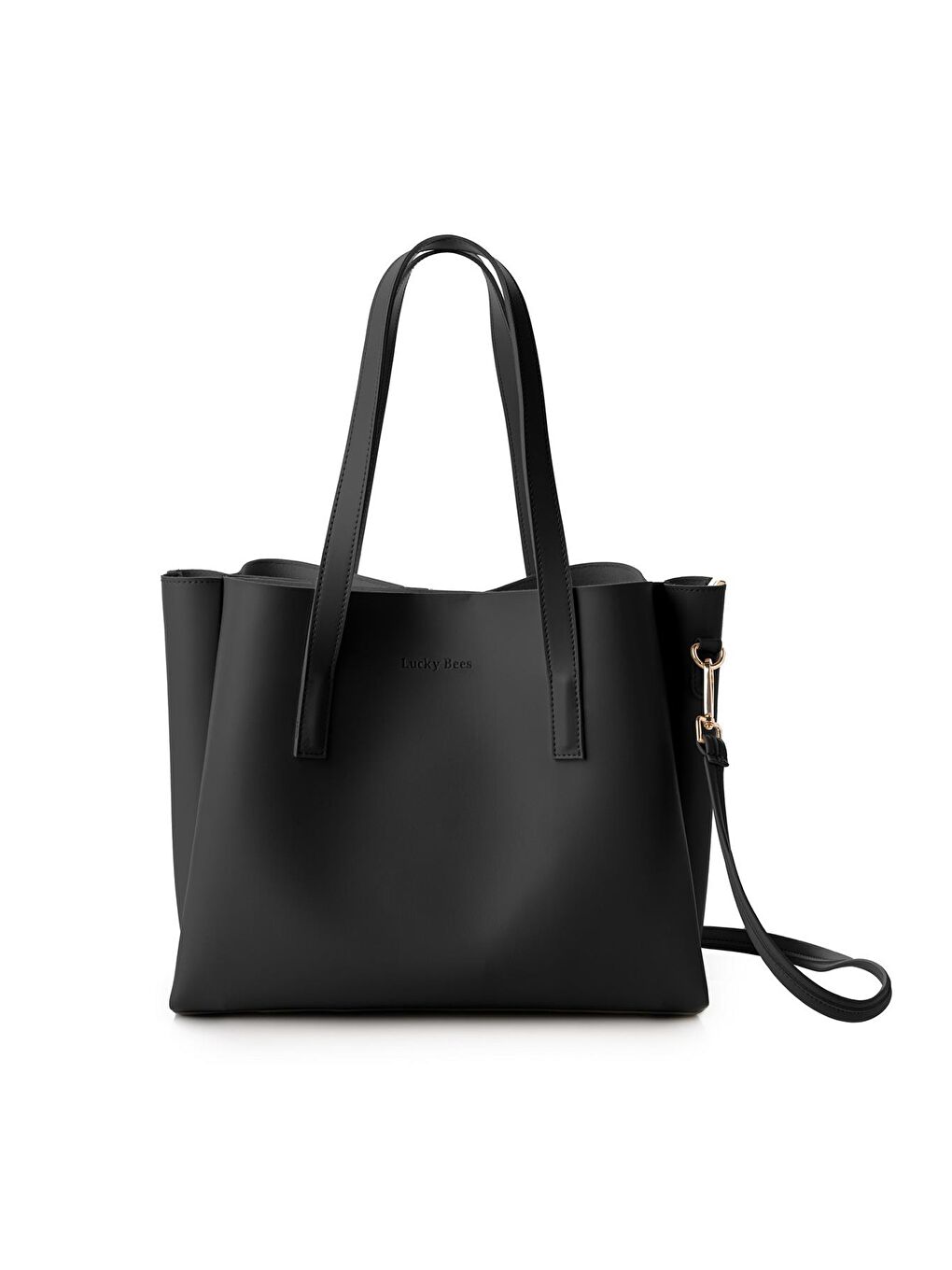 Siyah Kadın Çift Askılı Tote El ve Omuz Çantası