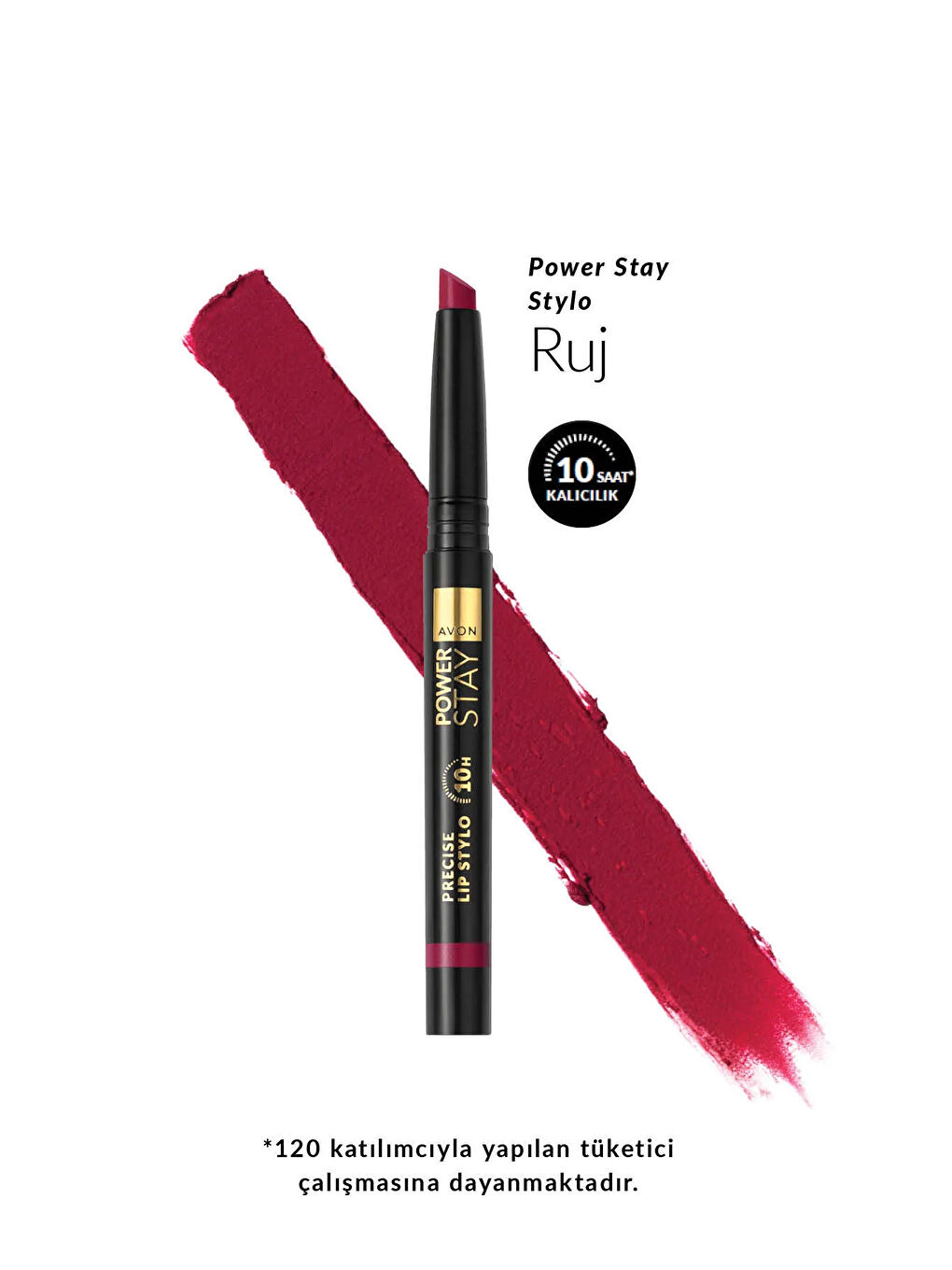 AVON Power Stay Stylo Ruj Model Maroon - 1