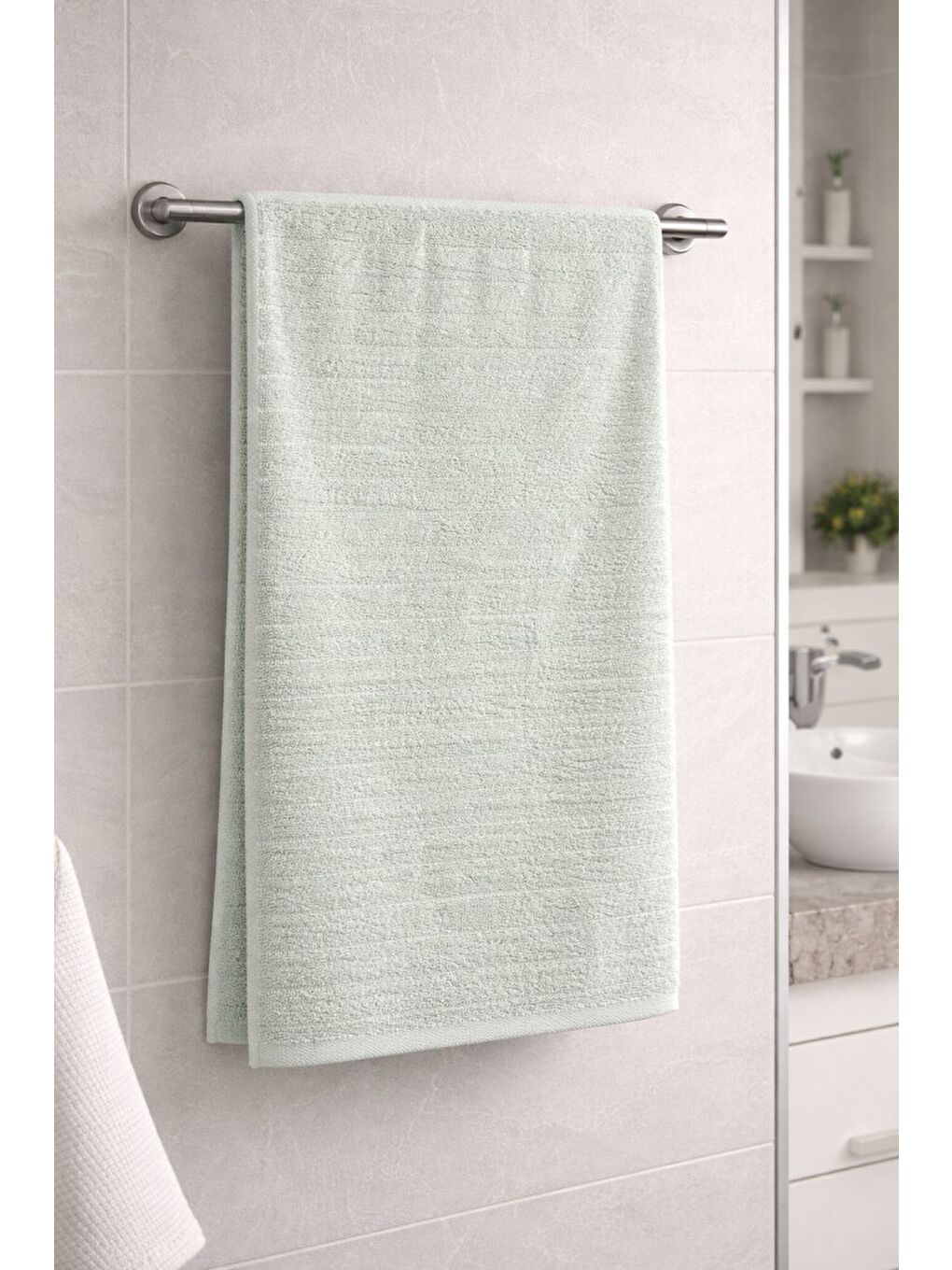 Yeşil Santos %100 Pamuk Banyo Havlusu 90x150 cm – Yumuşak ve Emici