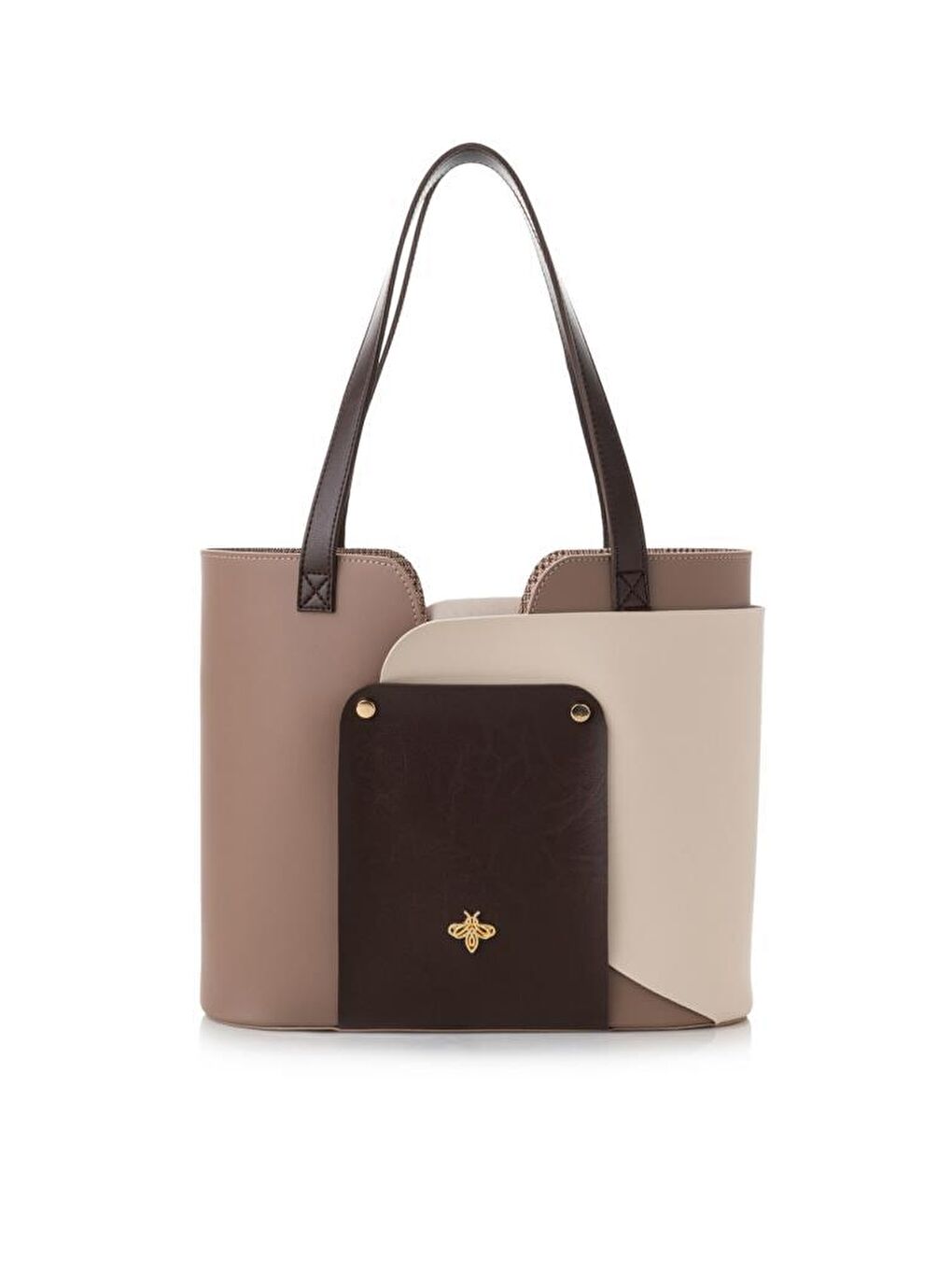 Bej Kadın El ve Omuz Çantası-8