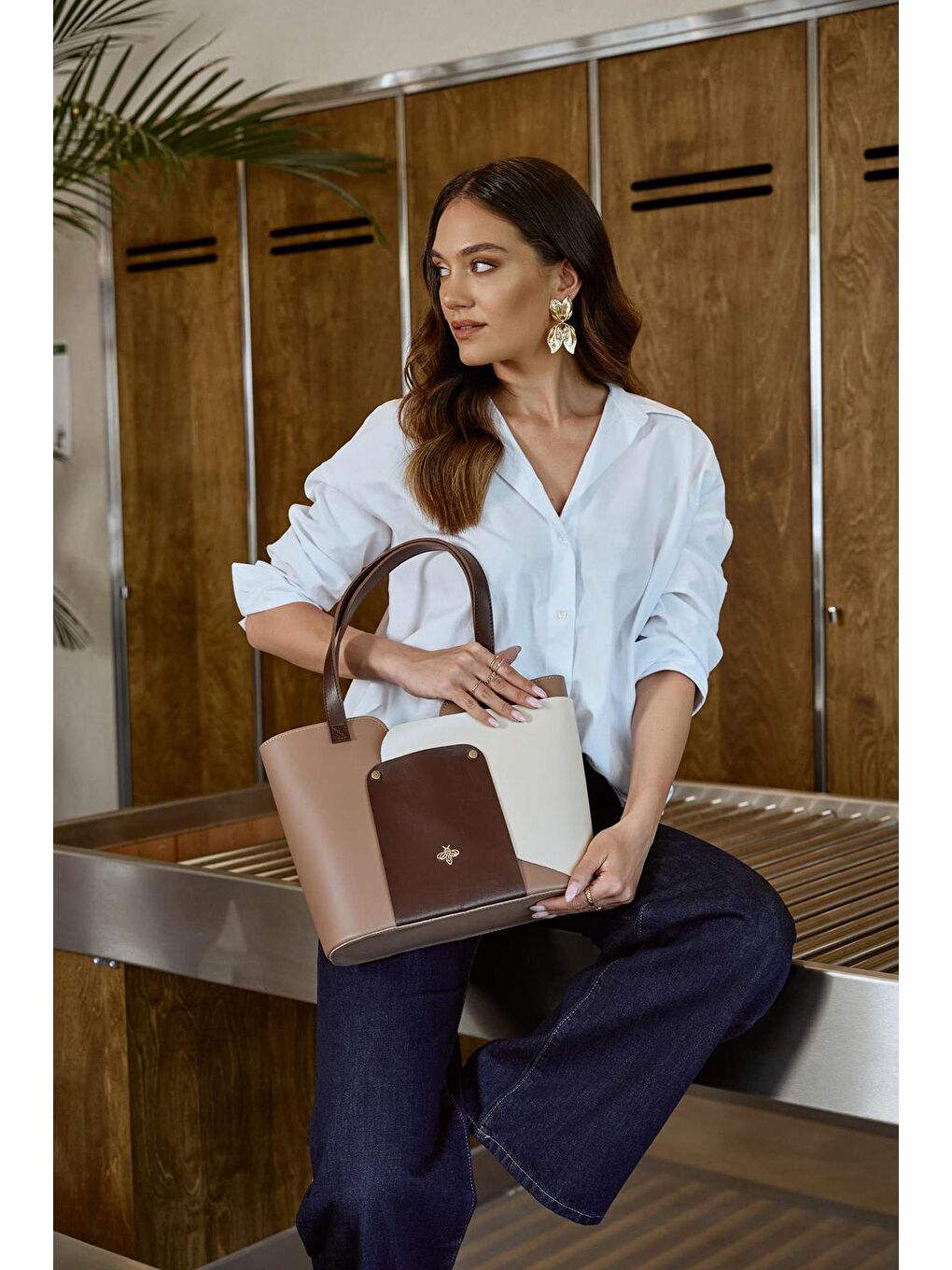 Haki Kadın El ve Omuz Çantası-1