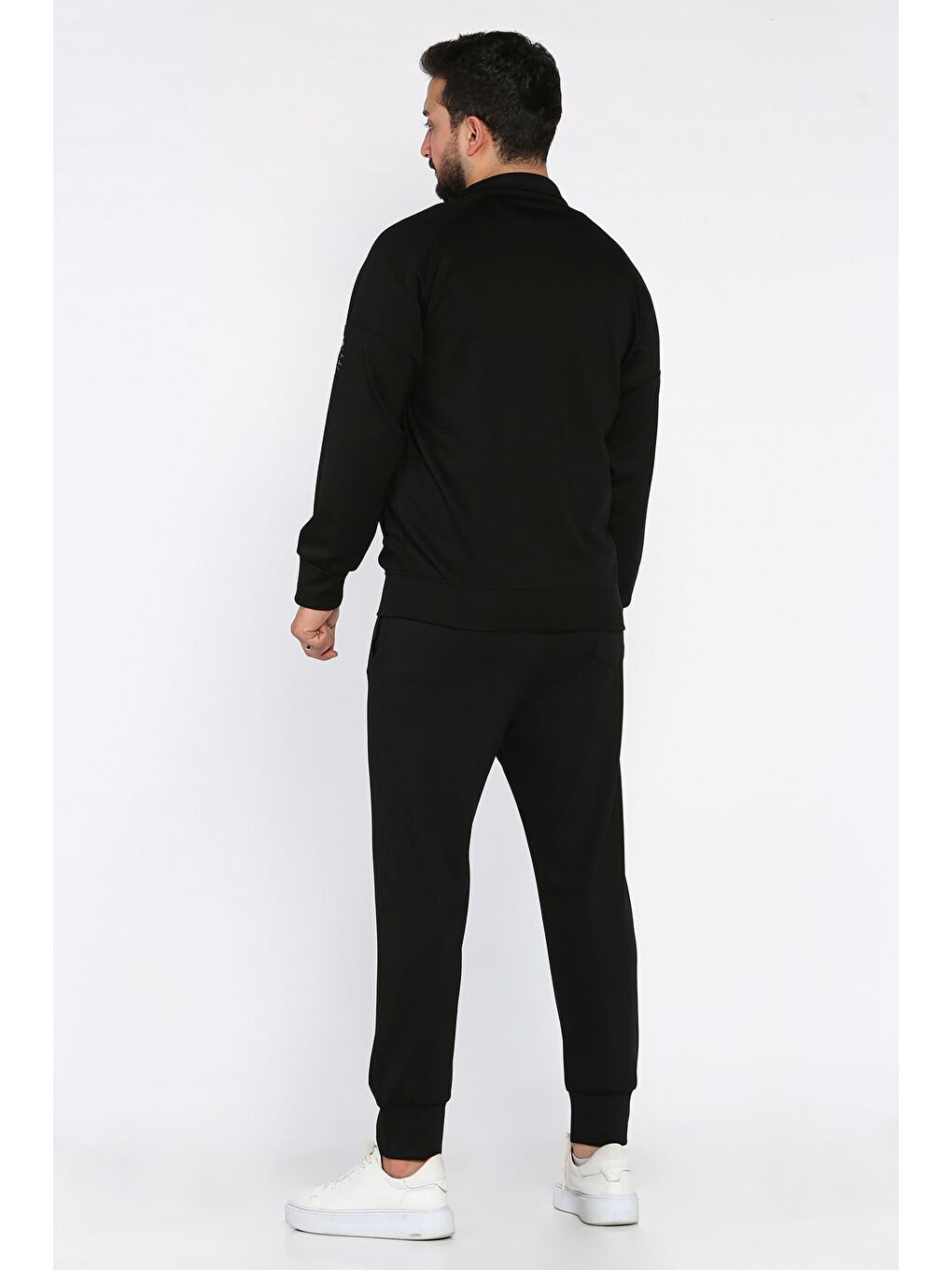 Siyah Kol Detaylı Erkek Eşofman Takımı-2