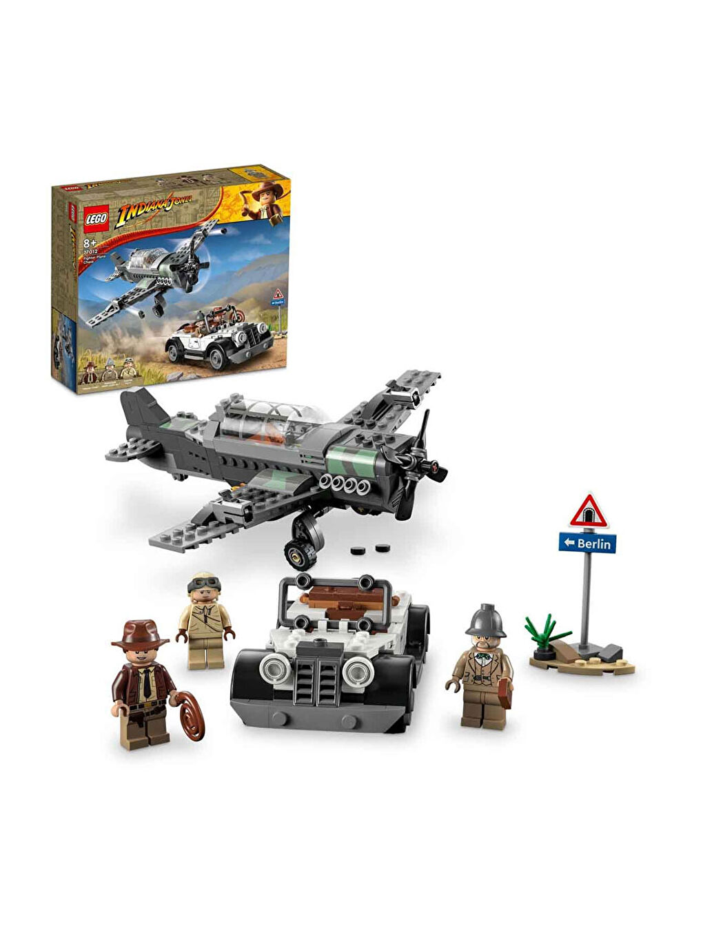 Lego Renksiz Indiana Jones Avcı Uçağı Takibi 77012