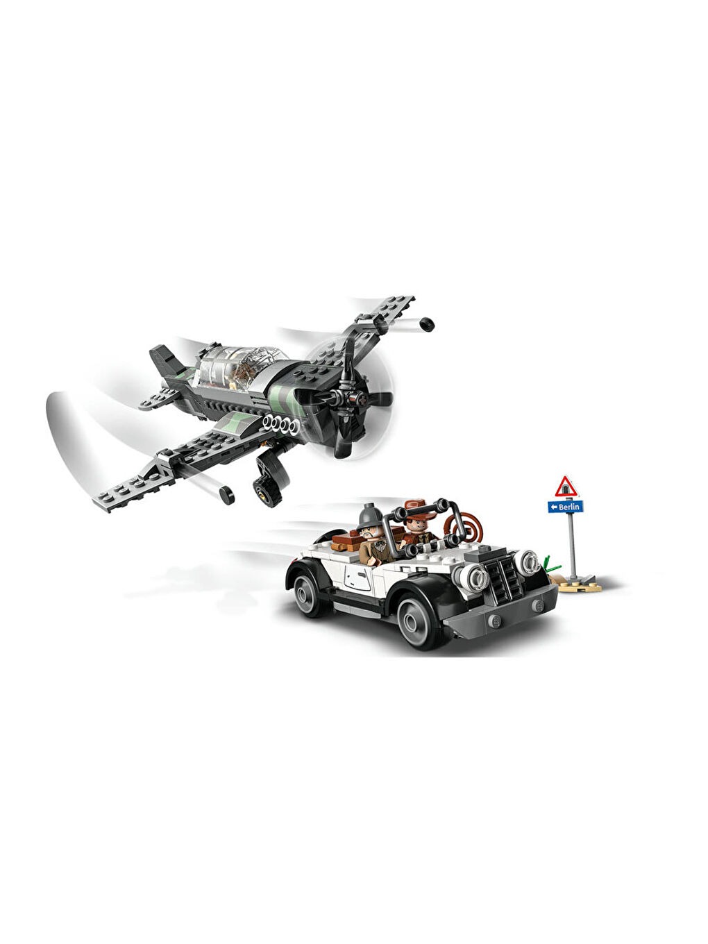 Lego Renksiz Indiana Jones Avcı Uçağı Takibi 77012 - 5