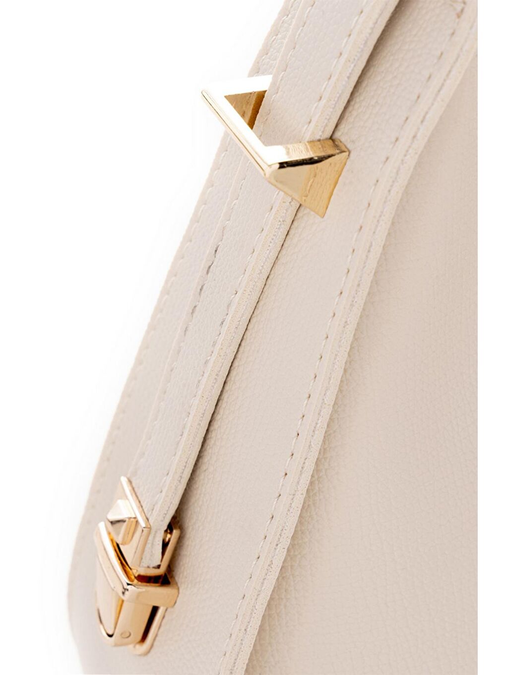 Ekru Kadın Baget El ve Omuz Çantası-3