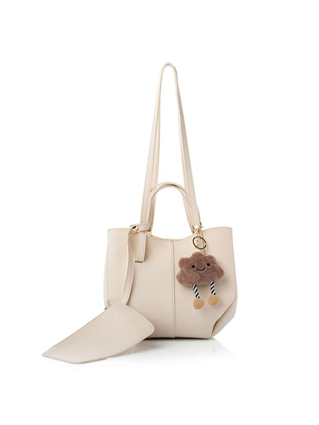 Ekru Kadın El ve Omuz Çantası