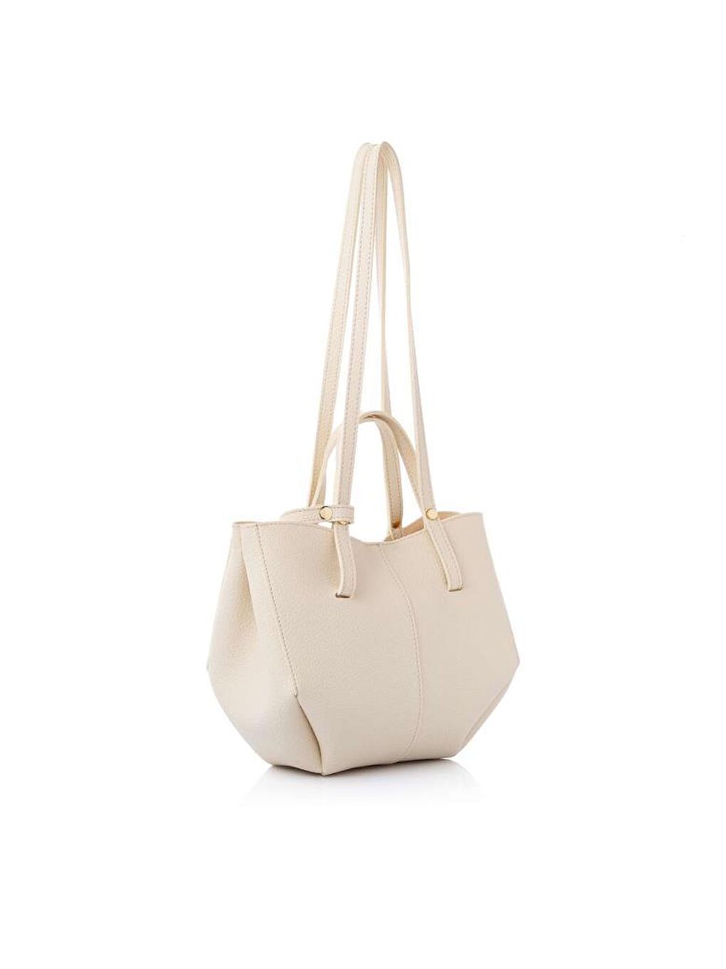 Ekru Kadın El ve Omuz Çantası-4