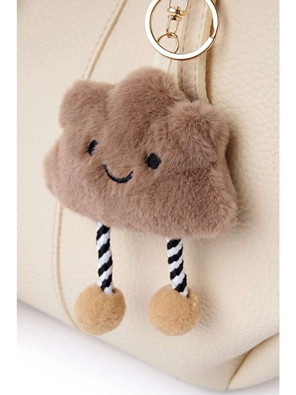 Ekru Kadın El ve Omuz Çantası-5