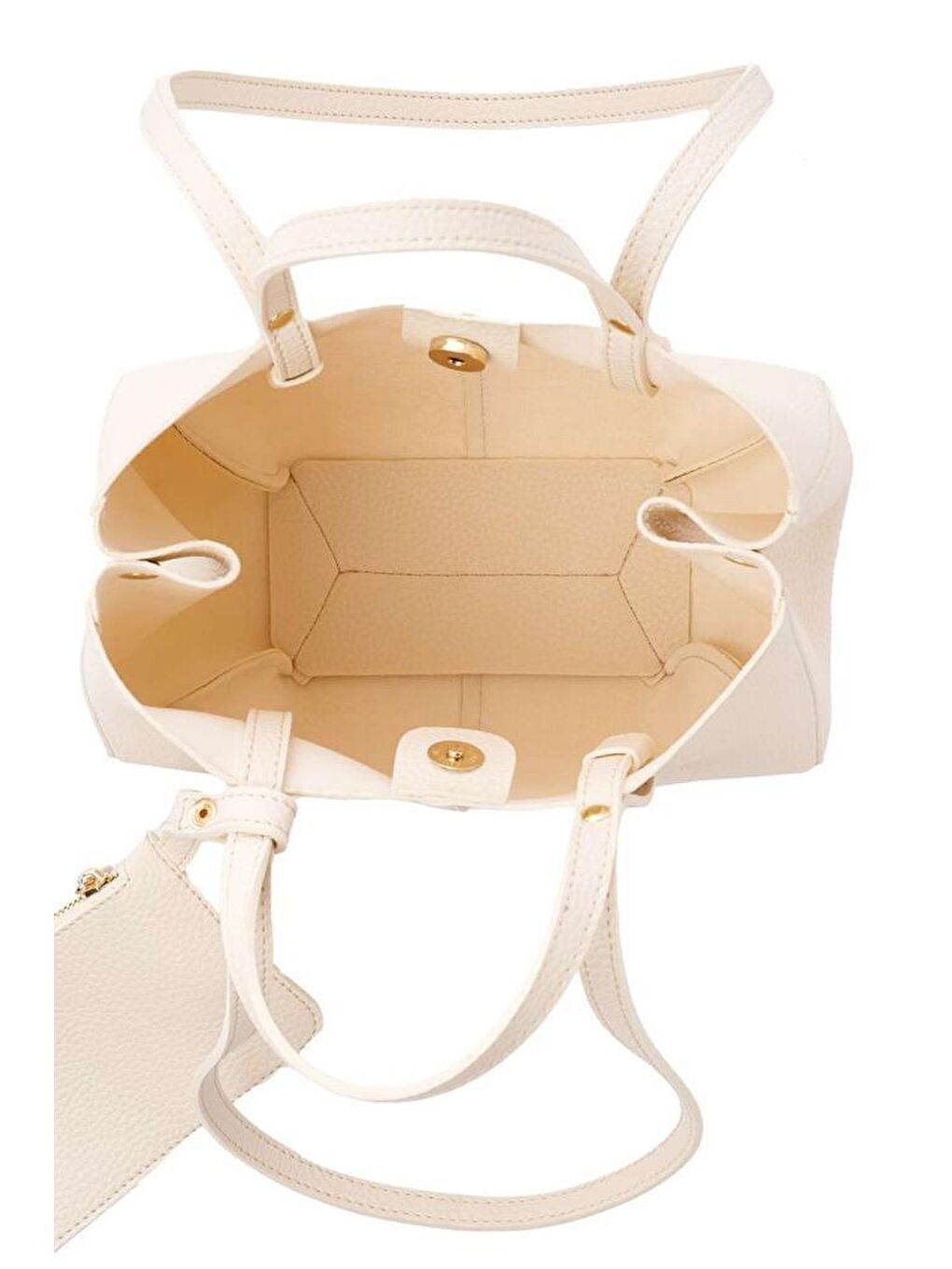 Ekru Kadın El ve Omuz Çantası-8