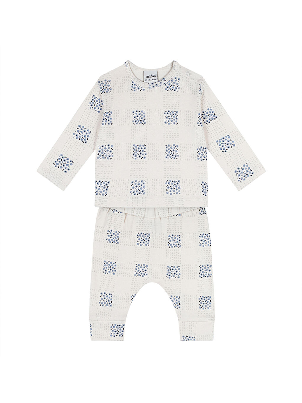 Ekru Organik Krem Uzun Kollu Kız Bebek Takım-1