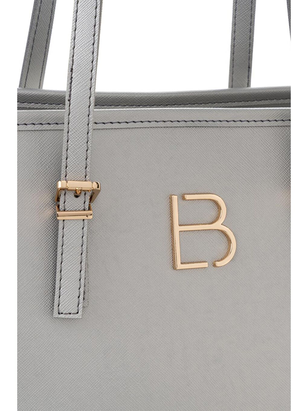 Gri Kadın Tote Omuz Çantası-5