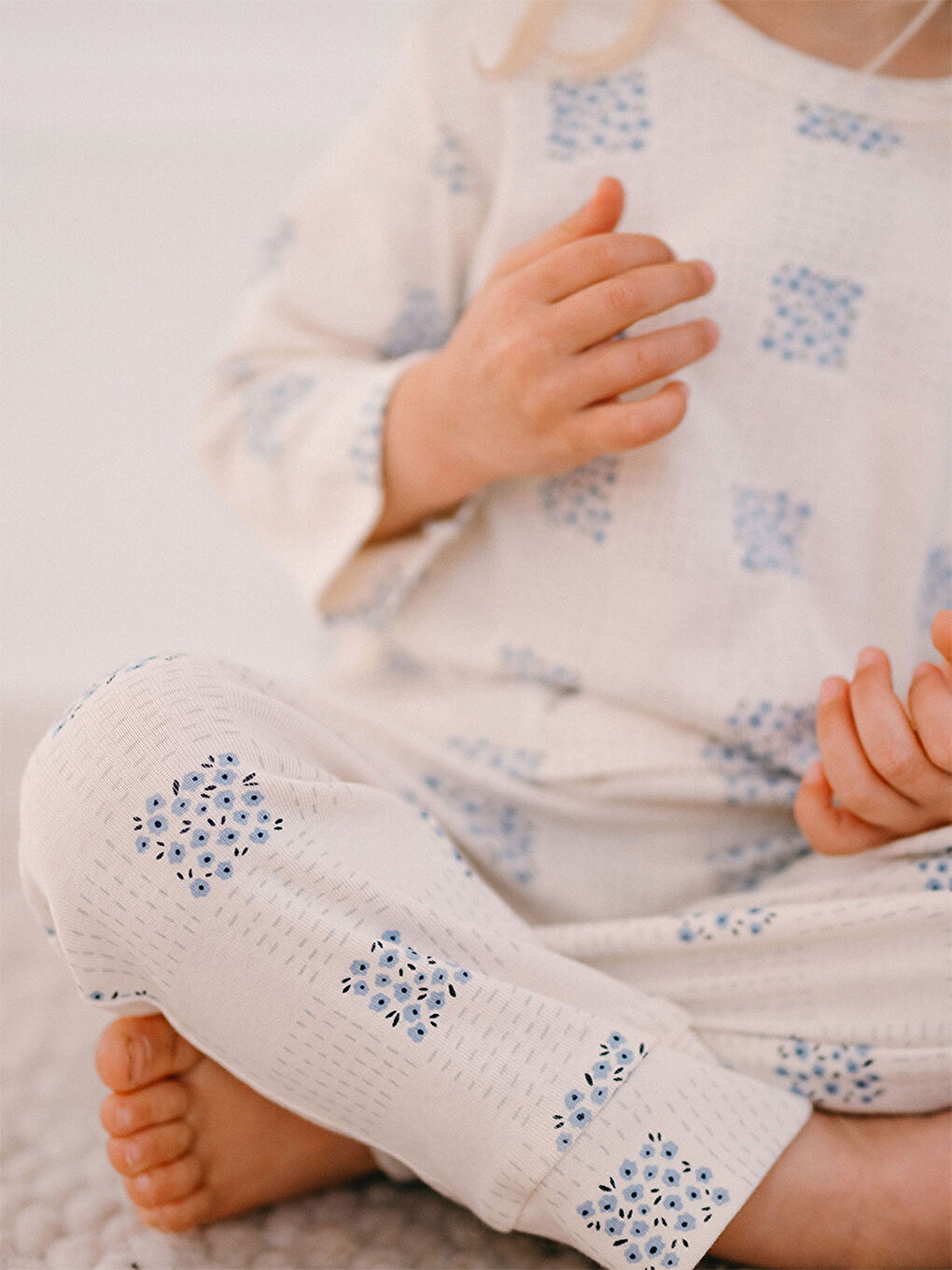 Ekru Organik Krem Uzun Kollu Kız Bebek Takım-4