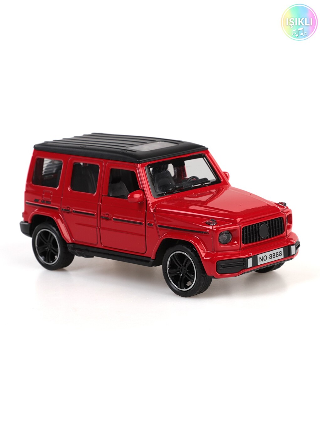 Kut.çek bırak 1:32 Işıklı Ve Sesli Metal Jeep - Kırmızı-4