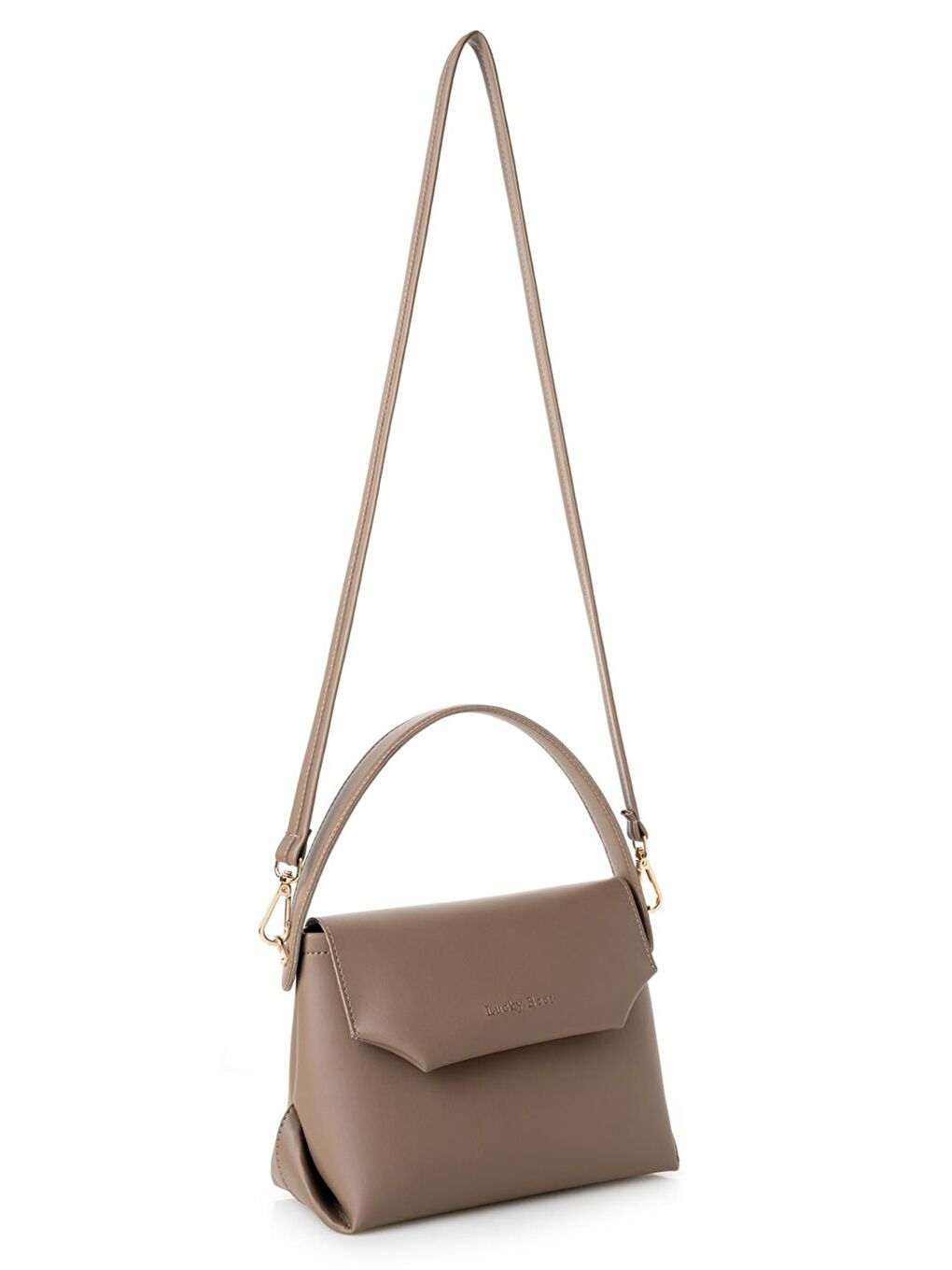 Bej Kadın Çapraz Askılı El ve Omuz Çantası-2