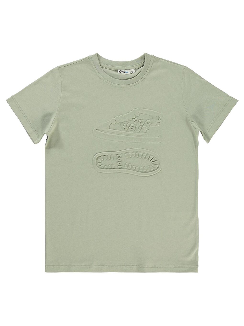 Boys Erkek Çocuk Tişört 10-13 Yaş Açık Yeşil