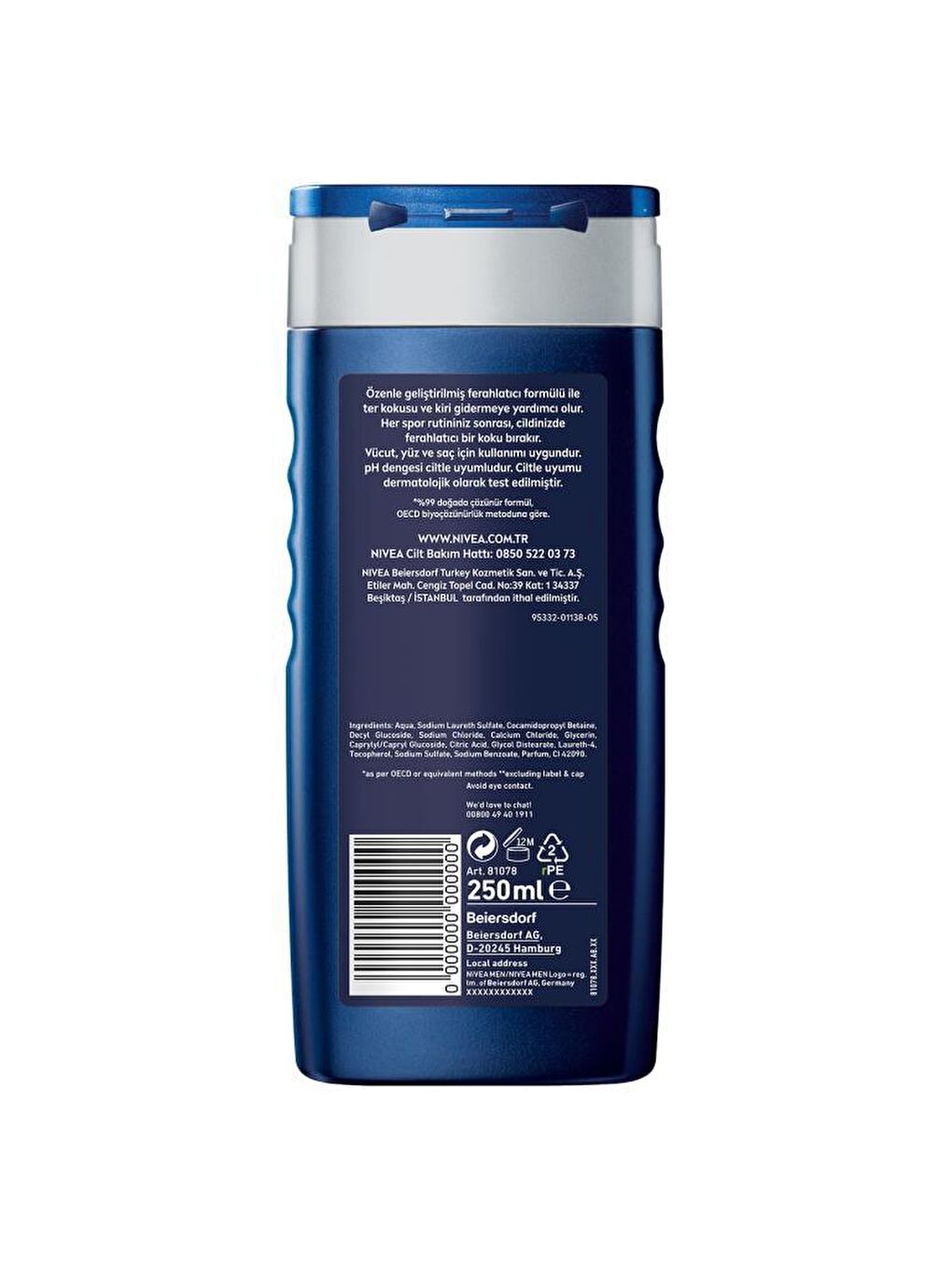 NIVEA Şeffaf Men Kişisel Bakım Seti Duş Jeli 500 ml, Invisible Black&White Fresh Erkek Roll-On Deodorant 50 ml - 1