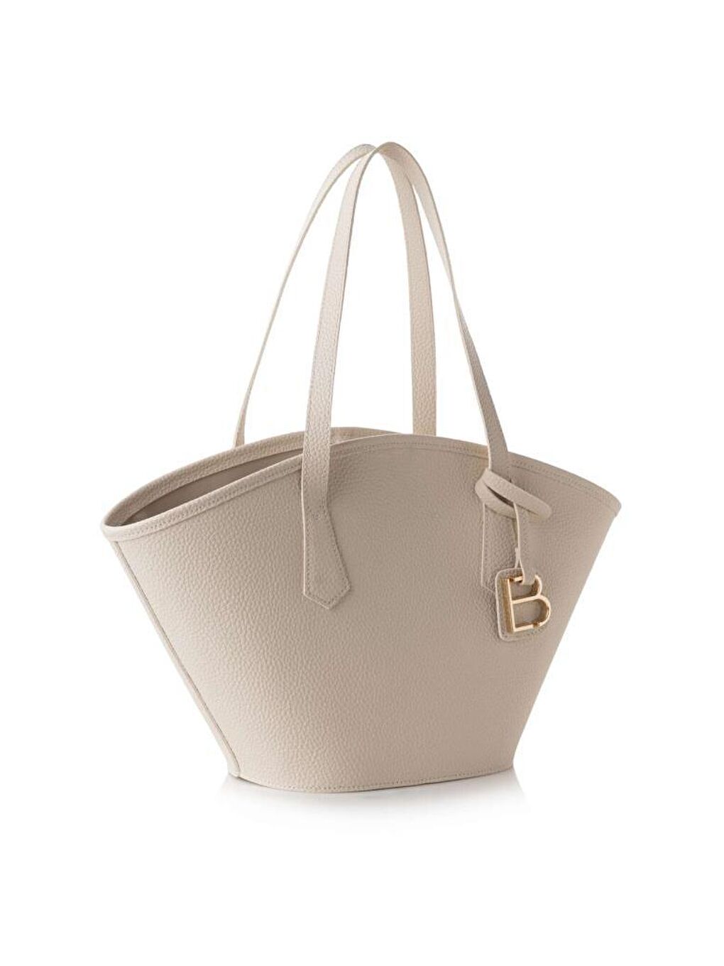 Ekru Kadın Çapraz Askılı El ve Omuz Çantası-5