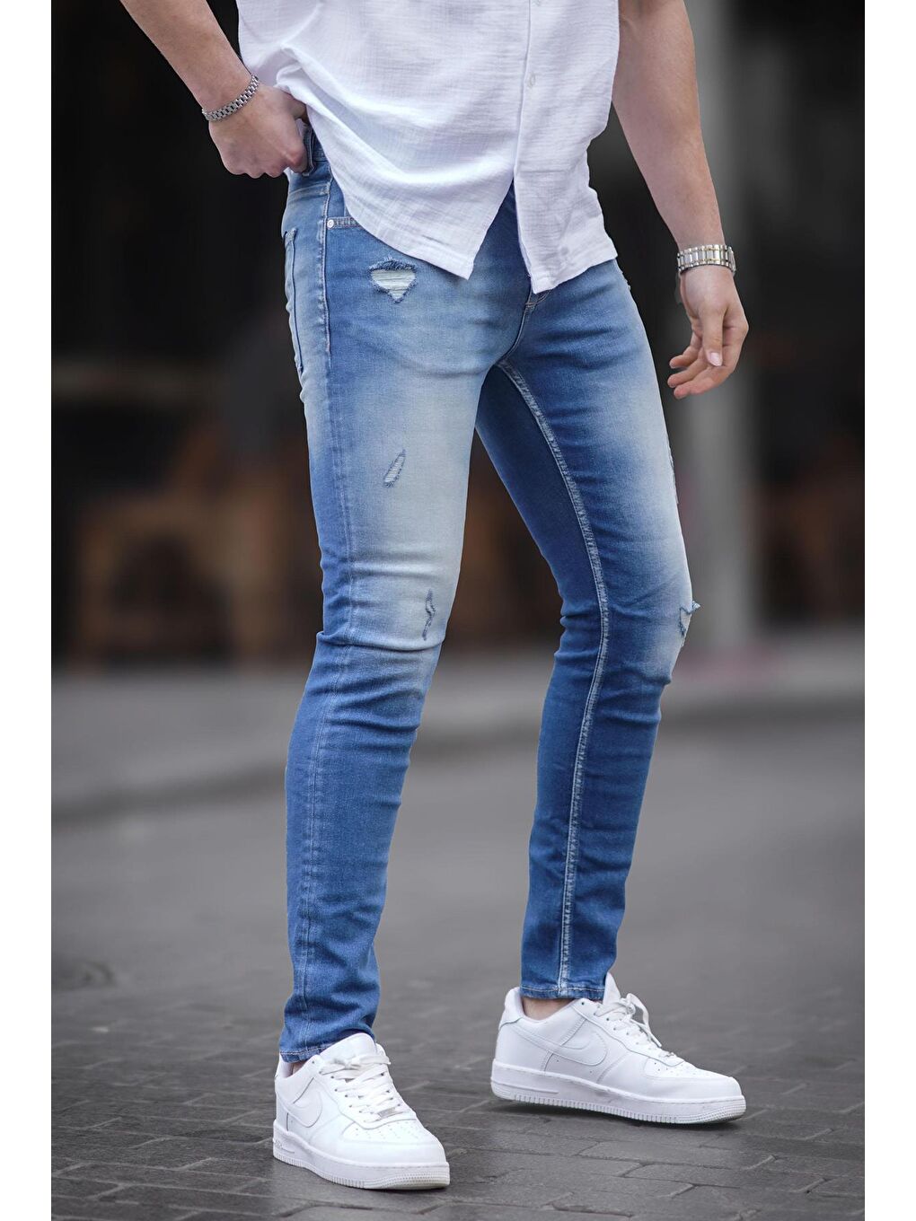 Madmext Mavi Skinny fit Erkek Jean 5102 - 2