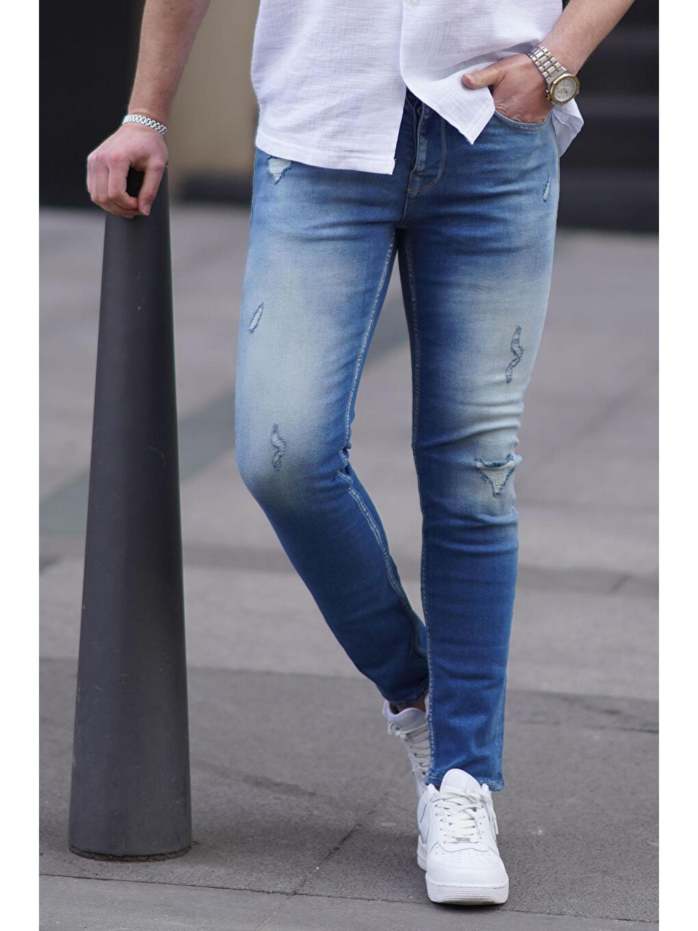 Madmext Mavi Skinny fit Erkek Jean 5102 - 3