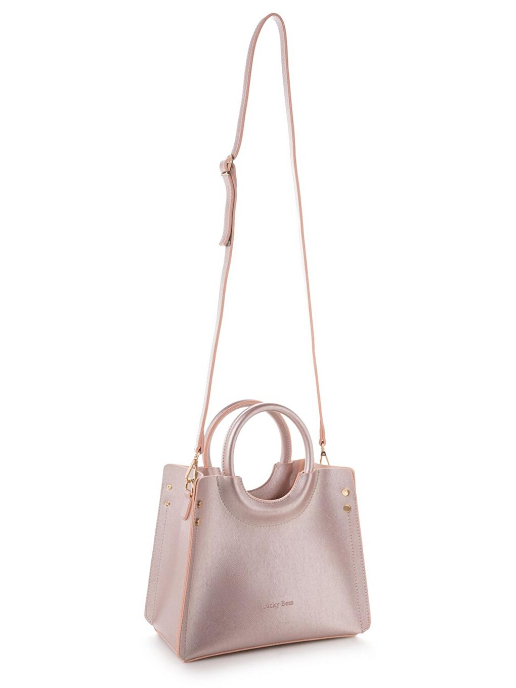 Pembe Kadın Çapraz Askılı El ve Omuz Çantası-2