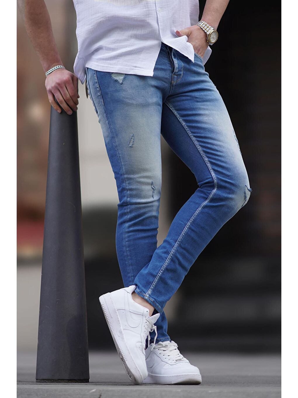 Madmext Mavi Skinny fit Erkek Jean 5102 - 5