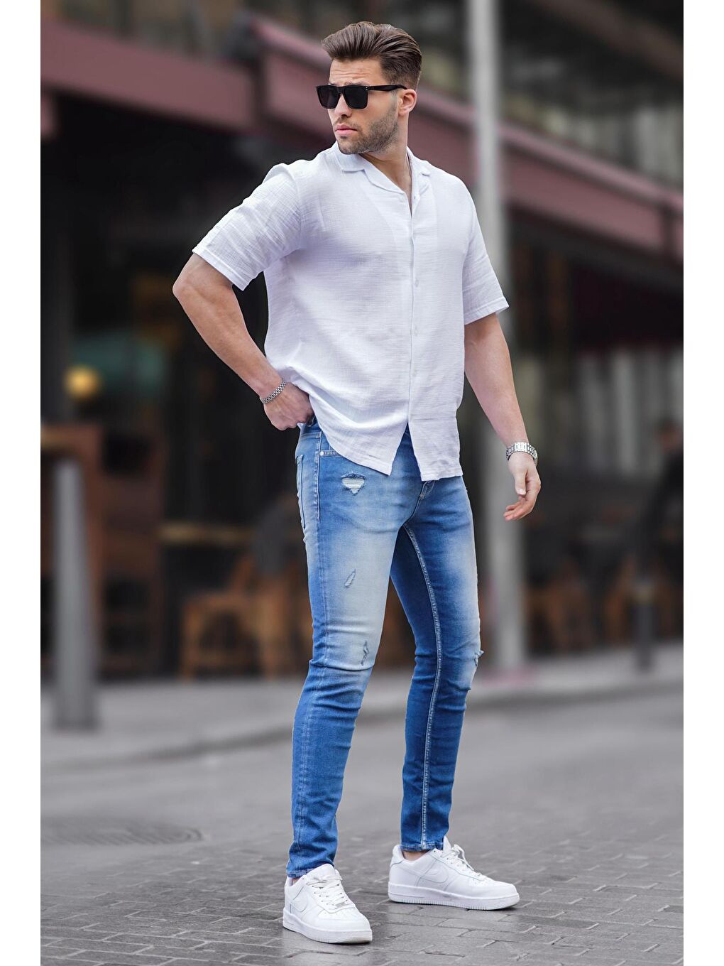 Madmext Mavi Skinny fit Erkek Jean 5102 - 6