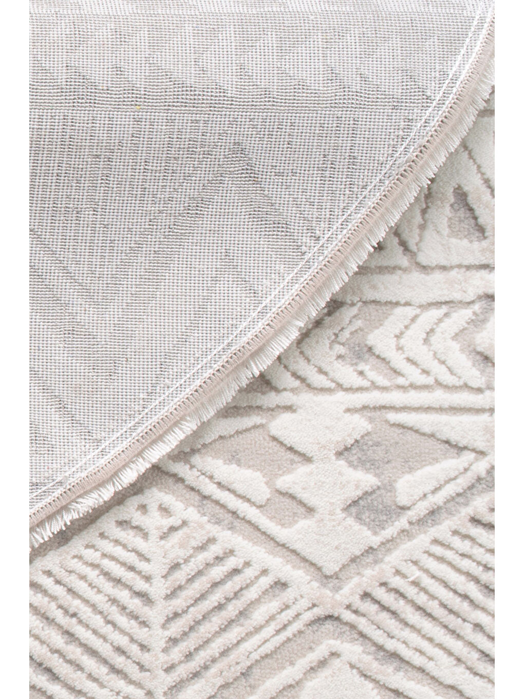 Bej Leo 2970 Modern Dokuma Yuvarlak Halı-120x120 (Yuvarlak)-4